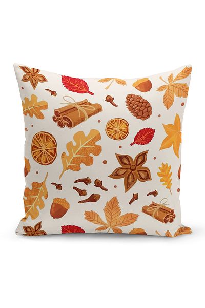 Bertille Home Autumn Series - Double Sided Digital Printed Throw Pillow Cover (Halloween Autumn Cushion Cover)