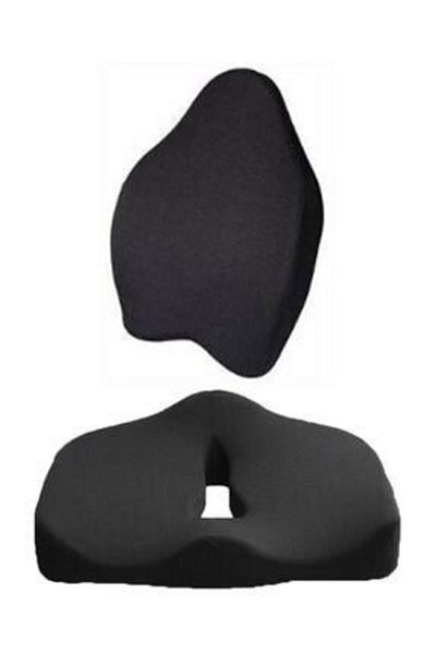 Alfagrup Black Anatomical Large Waist Back Pillow and Upright Posture Cushion