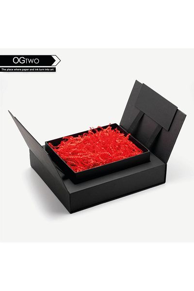 OGTWO 50 gr Red Special Cropped Paper - Zig Zag Z Cut, In-Box Decoration, Stylish and Decorative Presentation