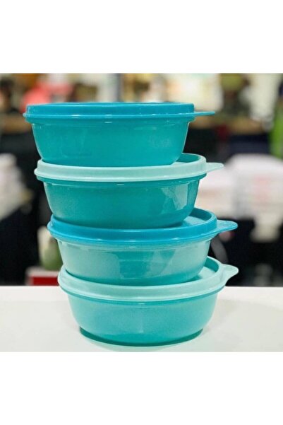 Tupperware حاوية حلوى زرقاء 300 مل للتخزين وحاوية ثلاجة 4 قطع