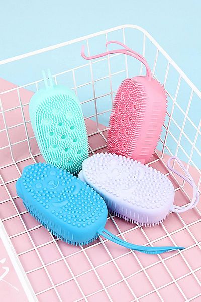 CARNIVAL LAND Women's Shower Pouch - Soap Dispenser, Soft Magic Body Massage Brush