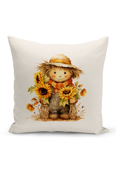 Bertille Home Autumn Series - Double Sided Digital Printed 8-Piece Throw Pillow Set (Halloween)