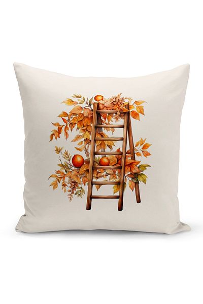 Bertille Home Autumn Series - Double Sided Digital Printed Throw Pillow Cover (Halloween Pity Cushion Cover)