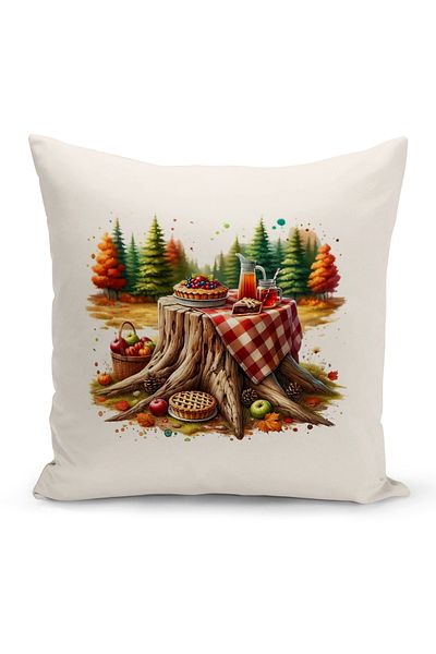 Bertille Home Autumn Series - Double Sided Digital Printed Throw Pillow Cover (Halloween Pity Cushion Cover)