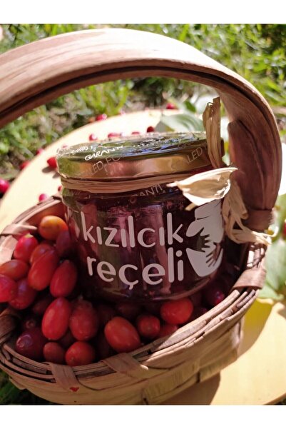 KAVANOZUM Ev Yapımı Katkısız Kızılcık Reçeli Cam Kavanoz 400 gr