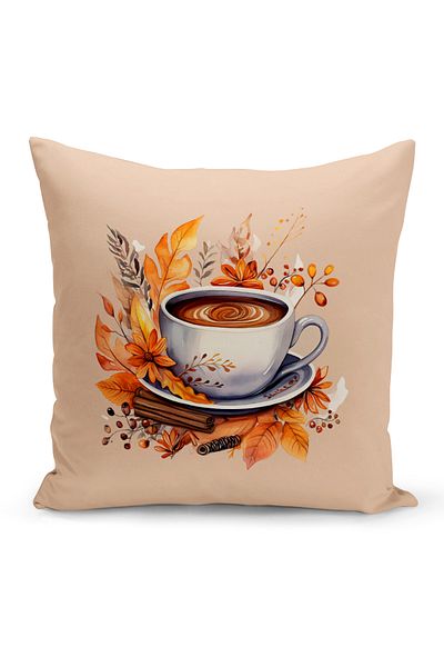 Bertille Home Есенна серия - Двустранна дигитален печат на калъфка за възглавница (Калъфка за възглавница за Хелоуин Yazkış)