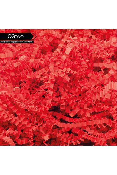 OGTWO 50 gr Red Special Cropped Paper - Zig Zag Z Cut, In-Box Decoration, Stylish and Decorative Presentation