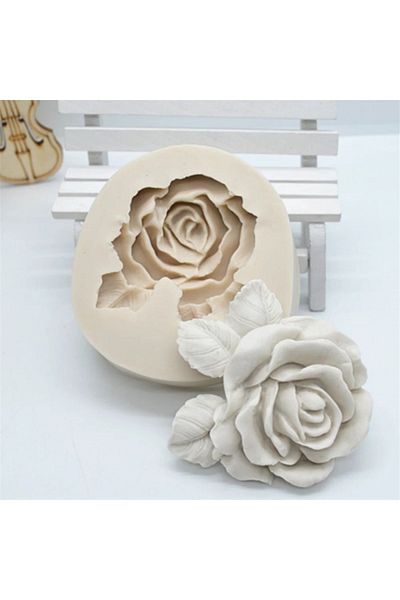 HogART Design Rose Shaped Candle Cake and Scented Stone Silicone Mold