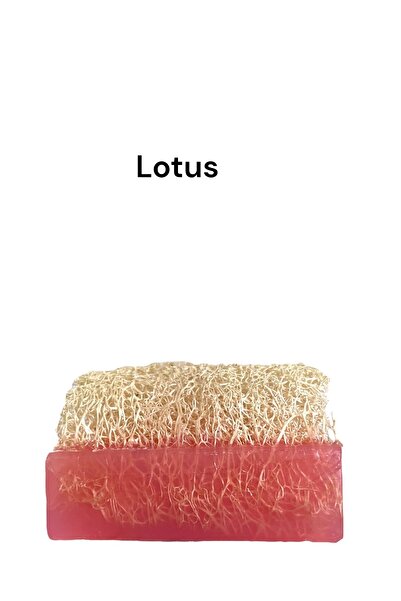 DU&ME صابون زهرة اللوتس المصنوع يدويًا من ألياف اليقطين الطبيعية