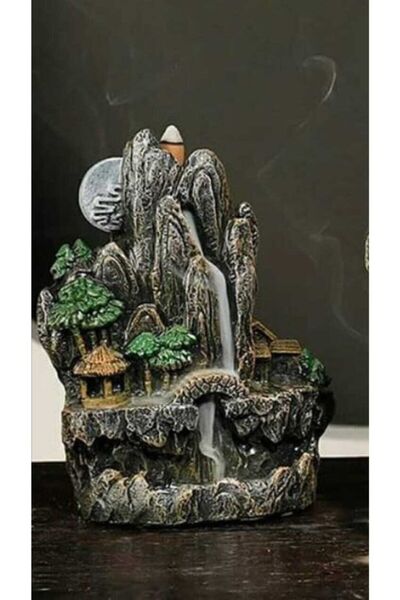 Genel Markalar Dağ Modeli Şelale Buhardanlık Geri Akış Tütsüsü Dekoratif Tüts...