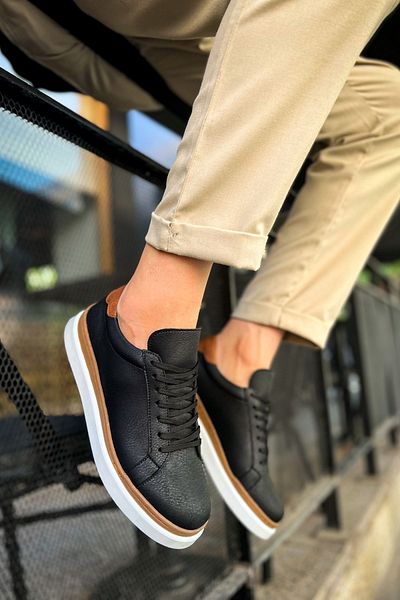 Chekich Santoni GBT CH979 Sports Men's Shoes - BLACK/TABAN
