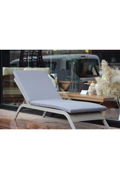 DÜŞLER EV TEKSTİLİ Gri Su Geçirmez Şezlong Minderi