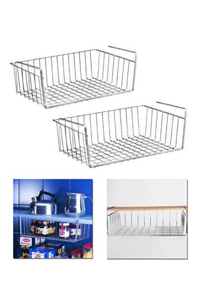 Parmeva Μεταλλικό καλάθι καγκουρό κάτω από ράφι - Σετ 2 τεμαχίων