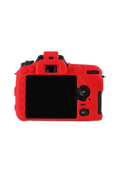 FototekFotograf Nikon D7500 Uyumlu Kırmızı Silikon Kılıf Koruma Kılıfı D 7500 Dslr Case Fotoğraf Makinesi Easy Cover