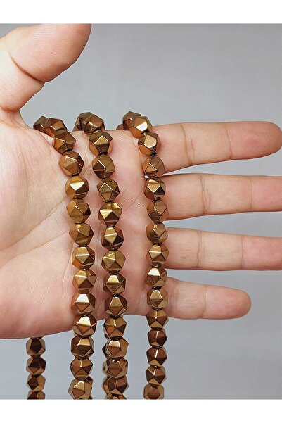 Yasamtohumu Četvrtina niza (dugačka 9 cm!) Kamen hematit u obliku 8,5*8,5 mm ...