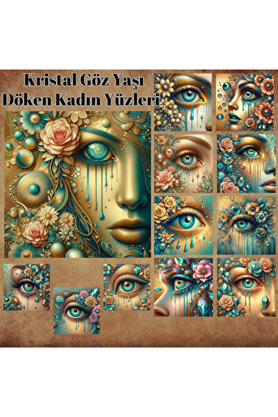 Pink Swan Craft Vintage Crystal Tears - 12 komada set naljepnica za scrapbook...