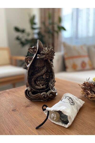 Theartdesigner Ejderha Tütsülük Florit Doğaltaşlı Yumurtasıyla