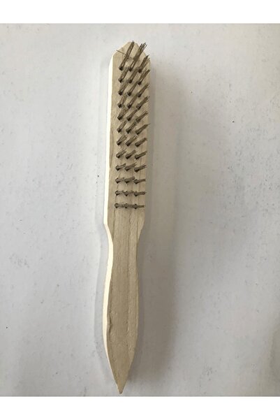 dinçer hırdavat ve nalburiye فرشاة سلك فولاذية صفراء بمقبض خشبي رقم:3