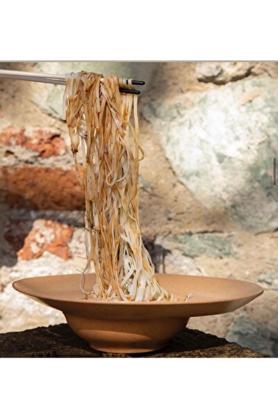 Kütahya Porselen Galaxy Spaghetti Plate - Kütahya Porcelain, Matte Beige, 29 cm