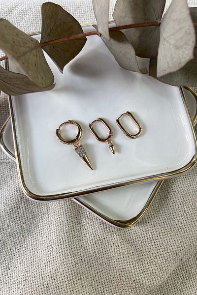 fuya design 3-Piece Steel Earring Set - Ivory