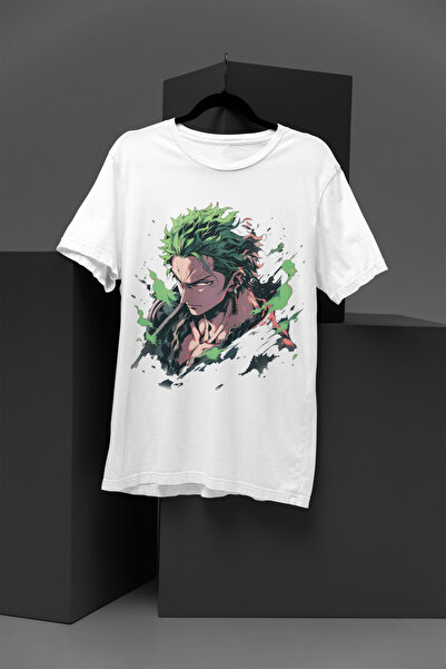 MAGORS Tricou supradimensionat din bumbac cu mânecă scurtă cu design Naruto M...