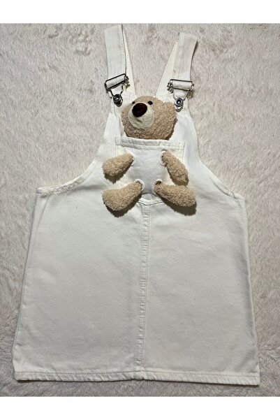 MASALBABY Adjustable Strap Salopet Dress / Jeans Gilet with Teddy Bear Accessory
