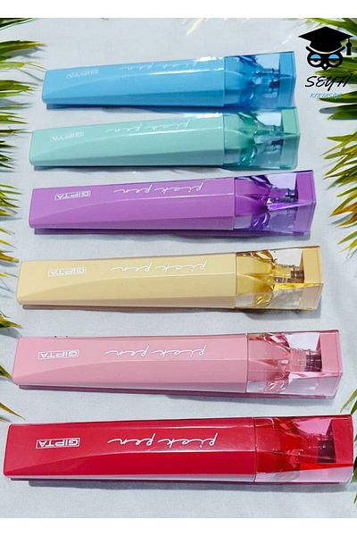 SEYFİKİRTASİYE Stylish Pastel Colored - Highlighter with Vacuum Cover Quality Ink 6 PCS