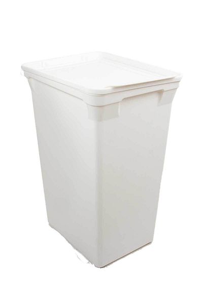 QUTU Πλαστικός κάδος απορριμμάτων Trashbin White 40 L