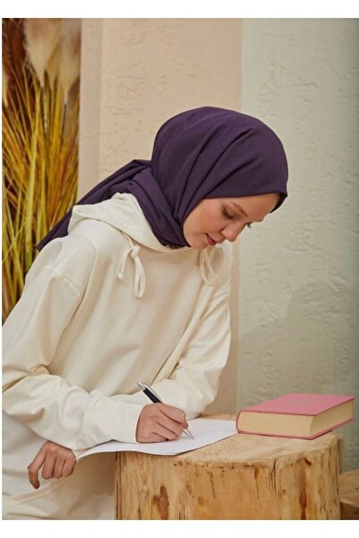 Mides scarf Hijab Cotton Krash Jazz Shawl Model-eggplant Purple