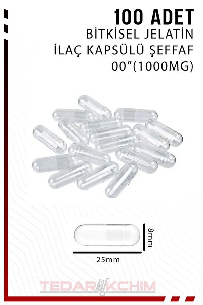 Genel Markalar Büyük Boy Şeffaf Bitkisel Jelatin Boş İlaç Kapsülü Helal Serti...