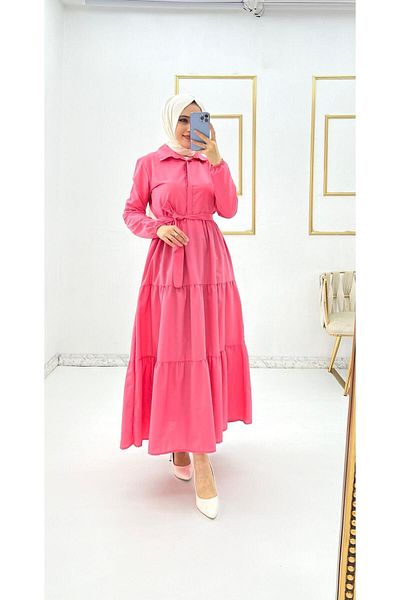 Moda Krash SHIRT COLLAR TERICATON SUMMER DRESS