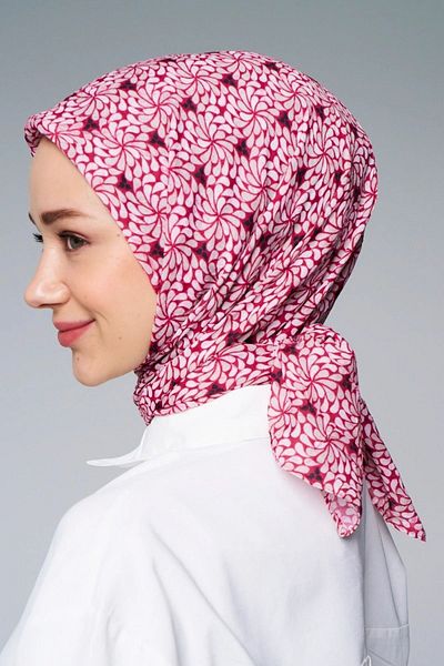Modakaşmir Wheel Flower Pattern Bamboo Scarf