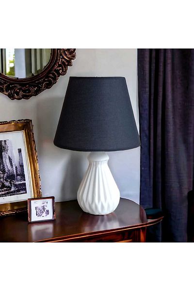 ariana sytle 2 Pieces Modern Ceramic Black Arya Lampshade