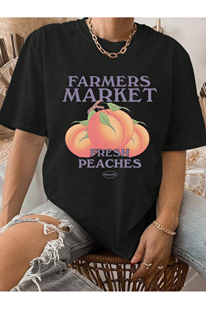 Jose Clothing Μαύρο γυναικείο μπλουζάκι Regular Fit με τύπωμα - Κοντό μανίκι