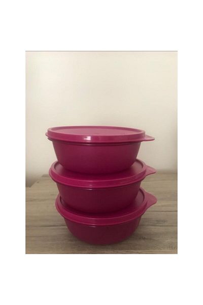 Tupperware Pink 600 Ml 3-Piece Sugar Rack Storage Set