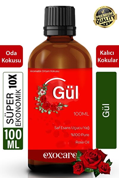 exocare Gül Esansiyel Uçucu Koku Yağı Buhurdanlık Difüzör Esansı oda parfümü ...