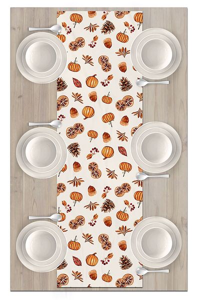 Bertille Home Autumn Series - 140x40 cm Digital Printed Runner (Halloween Autumn)