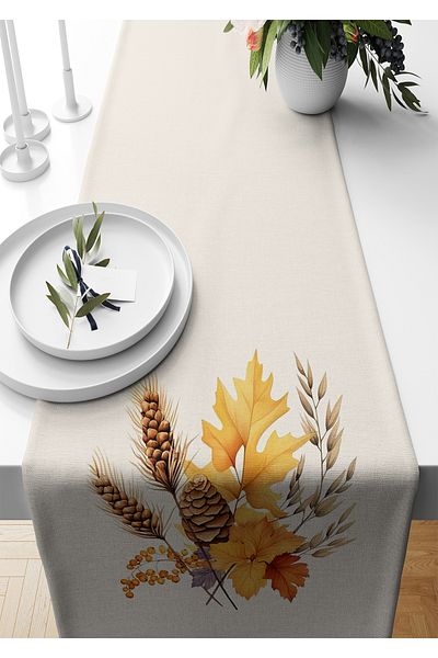 Bertille Home Autumn Series - 140x40 cm Digital Printed Runner (Halloween Autumn)