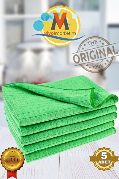 viyolmarketim Set de 5 cârpe de curățat bucătărie din microfibră - 40x40 cm, ...