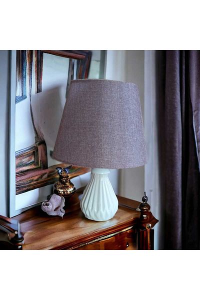 ariana sytle Set of 2 Happy Ceramic Dusty Rose Lampshade