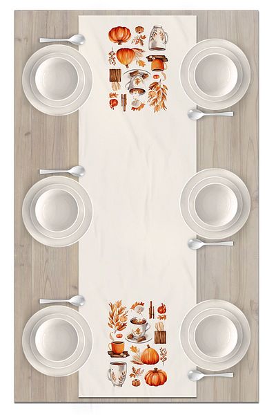 Bertille Home Autumn Series - 140x40 cm Digital Printed Runner (Halloween Autumn)