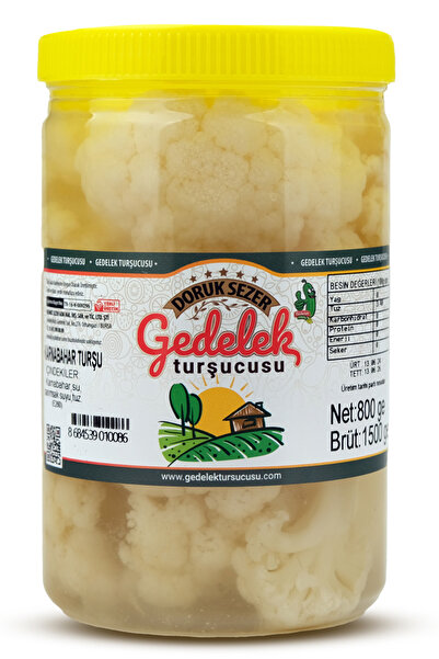 MEHMET SEZER TURŞULARI Gedelek Turşucusu Karnabahar Turşu 800 gram