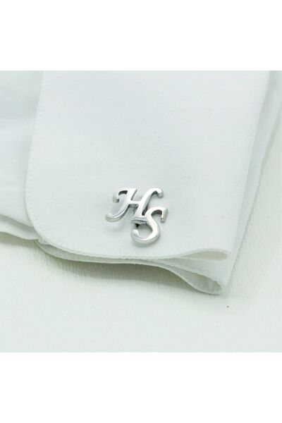 Genel Markalar Kişiye Özel Harf Gümüş Kol Düğmesi