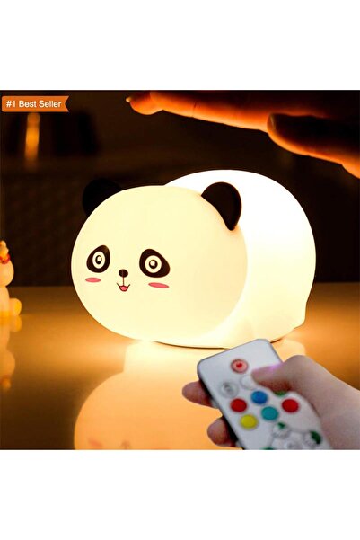 NPS Gülümseyen Panda LED Silika Jel Gece Lambası