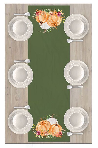 Bertille Home Autumn Series - 140x40 cm Digital Printed Runner (Halloween Autumn)