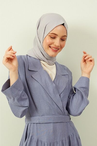 Madame Polo شال Mio Cazz - رمادي