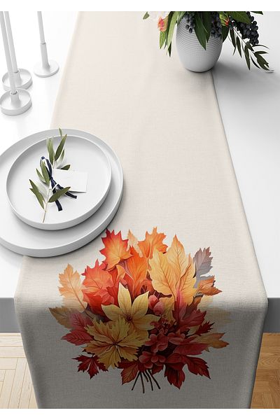Bertille Home Autumn Series - 140x40 cm Digital Printed Runner (Halloween Autumn)