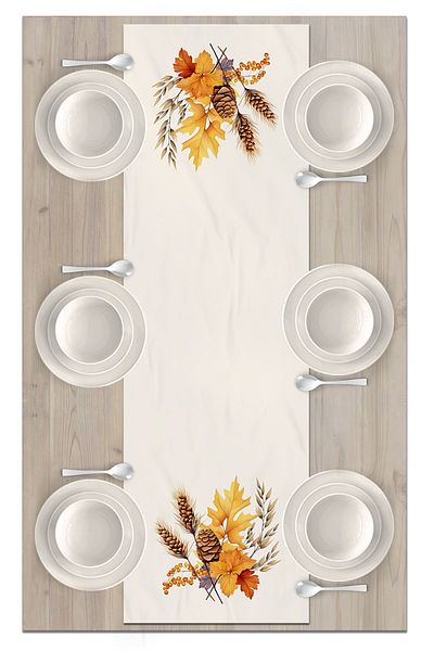 Bertille Home Autumn Series - 140x40 cm Digital Printed Runner (Halloween Autumn)