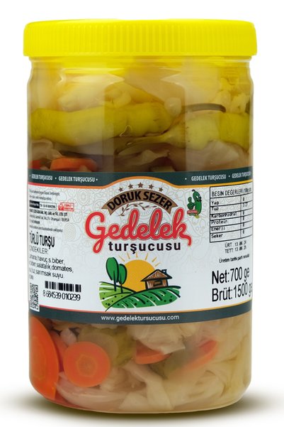MEHMET SEZER TURŞULARI Gedelek Turşucusu Türlü Turşu 700 gram