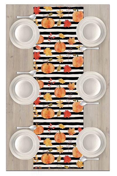 Bertille Home Autumn Series - 140x40 cm Digital Printed Runner (Halloween Autumn)